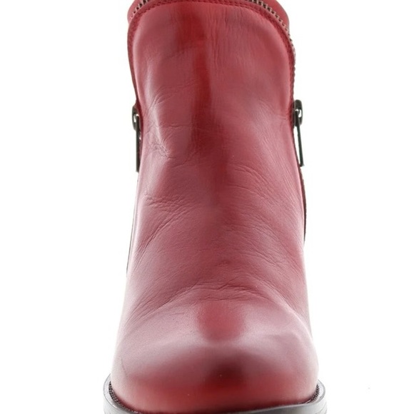 NWOB Miz Mooz Jet Womens Red Leather Zipper Ankle & Booties Boots - Picture 4 of 14